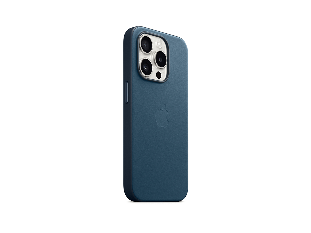 Apple MT4Q3ZM/A iPhone 15 Pro FineWoven Case with MagSafe - Pacific Blue in Qatar Apple MT4Q3ZM/A iPhone 15 Pro FineWoven Case with MagSafe - Pacific Blue in Qatar